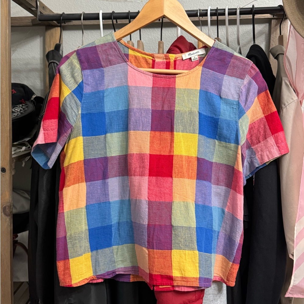 Colorful check top